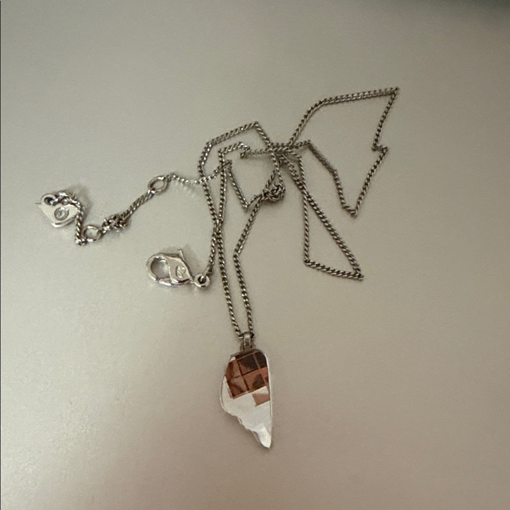 Swarowsky Silver Pendant Necklace
